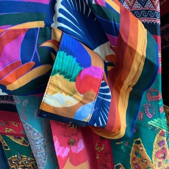 Farm Rio Mixed Scarves Shirtdress - Picture 8 of 12